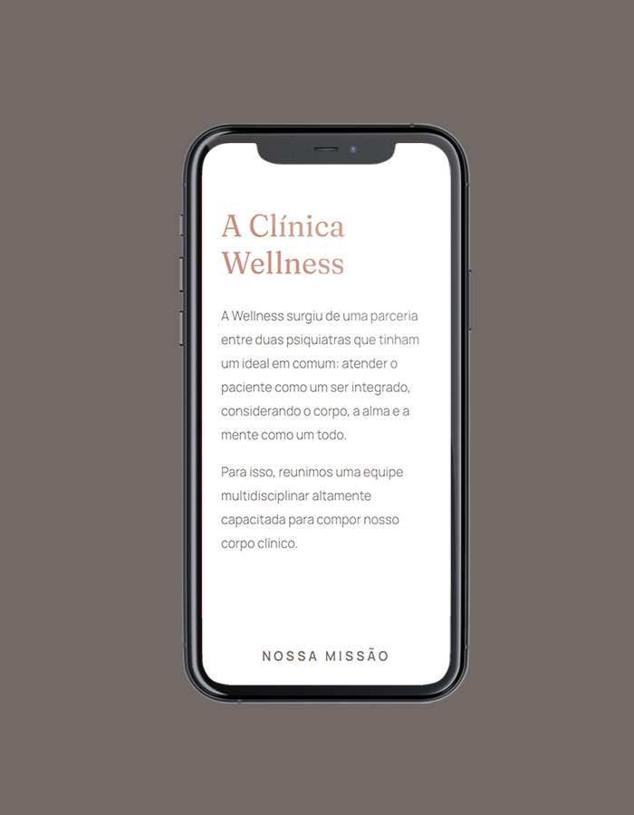 Mobile version of the "About the Clinic" page. Mobile version of the "About the Clinic" page.